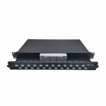 Sliding 19″ Drawer 1U 24 LCU DX multimode equipped with 24 LCU DX through connectors