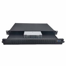 Sliding 19″ Drawer 1U 24 SC Duplex Multimode equipped with 24 SC Duplex Adapters