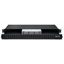 Sliding 19” Patch Panel 1U – 24 SC Duplex Multimode with 24 SC Duplex Adaptors