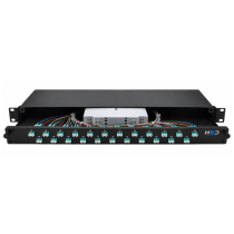 Sliding 19″ Patch Panel 1U OM3 48 Way LC/UPC