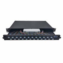 19″ Sliding Drawer 1U 24 LCU DX G.657A2 equipped with 24 LCU DX fibers