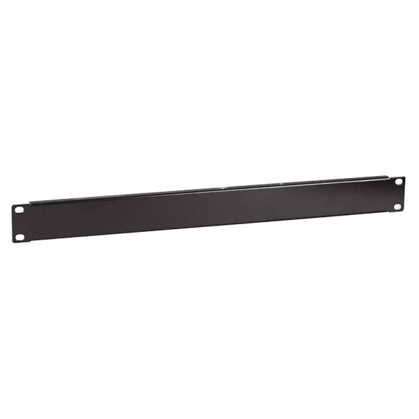 19" 1U Black Solid Blank Panel