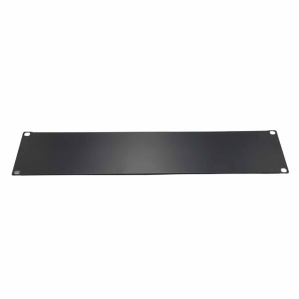 19" 2U Full Black Panel