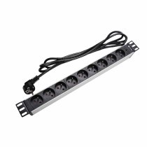 PDU 19″ 1U power strip 9 outlets 2P+T with light indicator 3m long