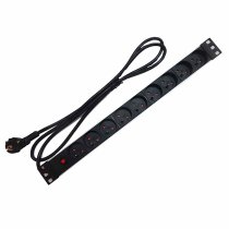 PDU 19″ 1U power strip 9 outlets 2P+T Fuse