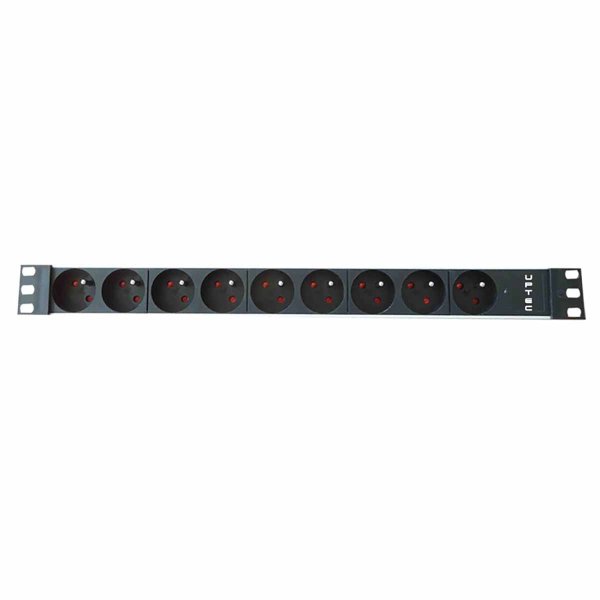 PDU 19" 1U power strip with 9 outlets 2P+T and 4.5m indicator light