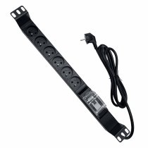 PDU 19" 1U power strip 6 outlets + diff 16A 30mA circuit breaker LEGRAND Lg 2.5m