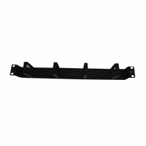 19″ Recessed 1U Cable Management Panel with 4 Black Rings