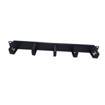 19″ 1U Cable Manager Panel with 5 Metal 2.5mm Rings Black