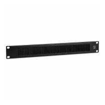 UPTEC 19″ 1U Cable Management Panel with Brush - Black