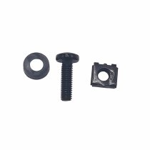 Set of 50 M6x20mm Screw Kits (Nut, Plastic Washer, Screw) black