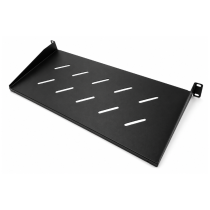 Shelf 19″ 1U Black - Depth 200mm - Load 20kg