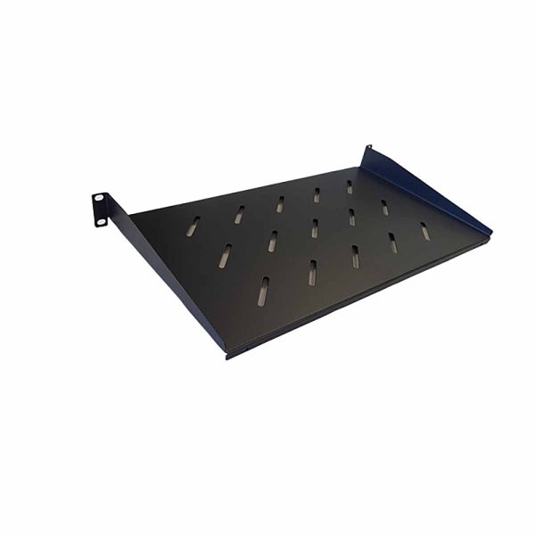 19" 1U Black Shelf - Depth 250mm - Load 20Kg
