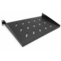 19″ 1U Black Shelf - Depth 250mm - Load 20Kg