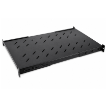 Shelf – 19″– 1U – 450mm Deep – Black – 60kg