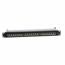 RJ45 Patch Panel 24 Ports 1U equipped CAT6A STP UPTEC