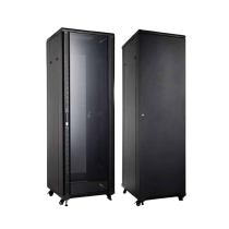19″ 27U 600x600 Network Rack (800Kg load) with Black Glass Front Door