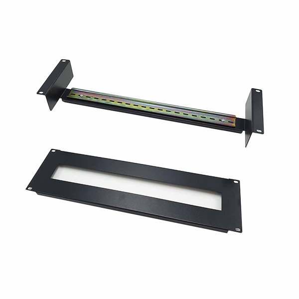 Support 19" DIN rail 3U with modular front panel