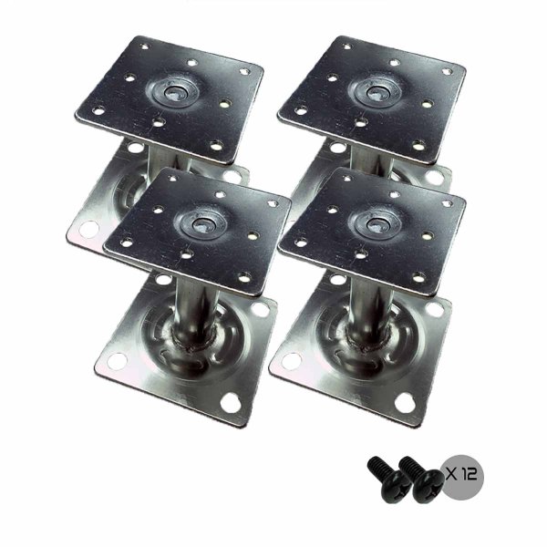 Set of 4 adjustable feet 25cm for base 8063335 & 8063342