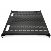 Ventilated Shelf – 19″ – 1U – 450mm Deep – Adjustable 280 to 490mm – 60kg