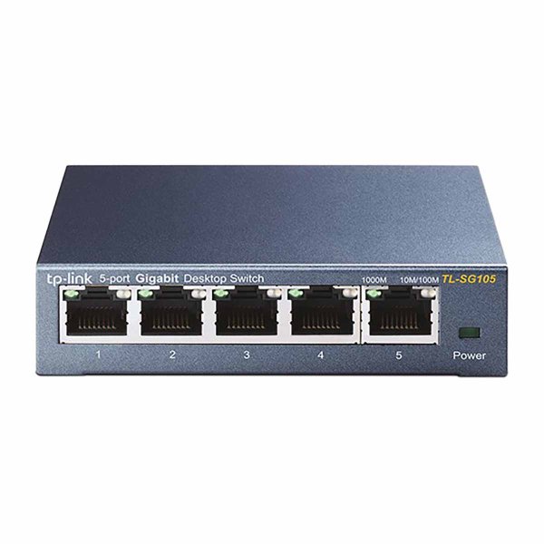TP-LINK - 5-Port Gigabit Desktop Switch - Metal Case - TL-SG105
