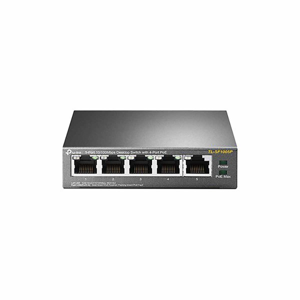 TP-LINK - 5-Port 10/100 Desktop Switch with 4 PoE Ports - TL-SF1005P