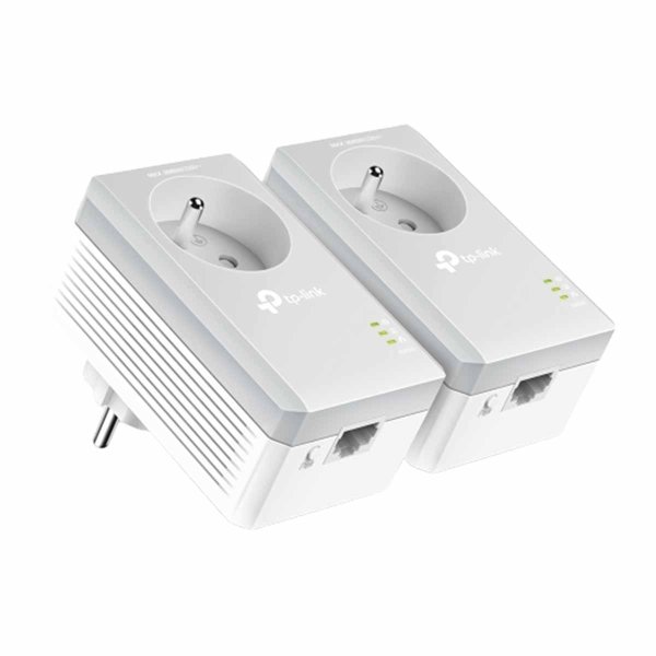 TP-LINK - KIT 2 Powerline 1-port 600Mbps + pass-through sockets - TL-PA4015P KIT