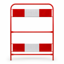 Red/White 1 Panel Metal Gate Guard