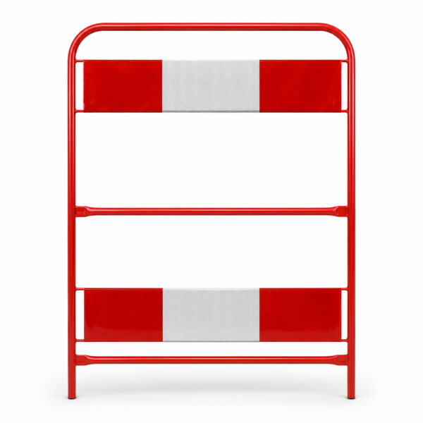 Red/White 1 Panel Metal Gate Guard