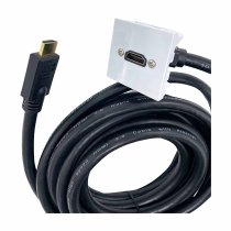 45x45 HDMI 2.0 Elbow Faceplate 60° AWG24 -10m