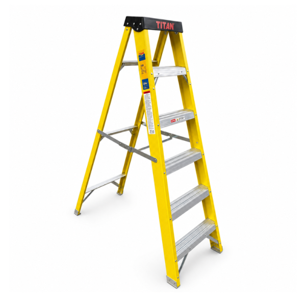 Titan Fibreglass Swingback Step Ladder 6 Tread TNGFHS6