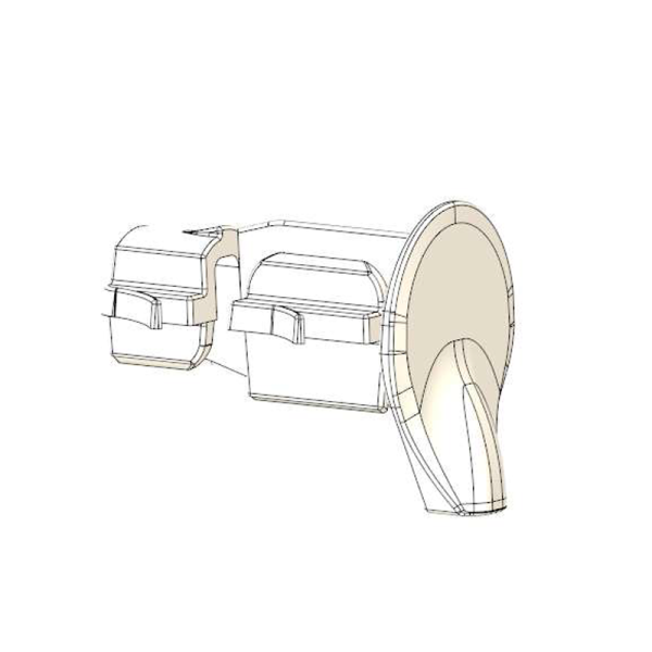 Wall plug for cable < Ø2,3mm or flat 3,3x2,3mm