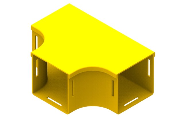 Tee Duct 160x100 Cover (Yellow)