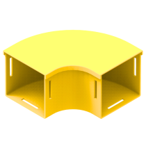 Horizontal Elbow Duct 90, 160x100 (Yellow)(No Cover)