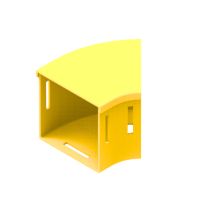 Horizontal Elbow Duct 45, 160x100 Cover (Yellow)