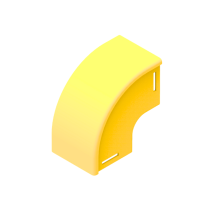 Down Elbow Duct 90, 160x100 (Yellow)(No Cover)