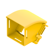 Down Elbow Duct 45, 160x100 (Yellow)(No Cover)