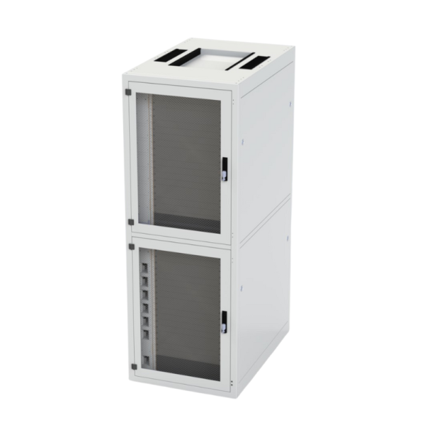 Rainford SafeServ® CX Three Compartment Colocation Rack Cabinet – 42U × 800 × 1200 - White
