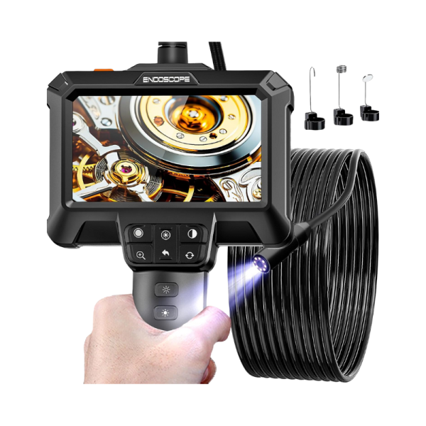 Endoscope Inspection Camera – 4.3" LCD Screen, 1080P, IP67 – 16.5ft Cable