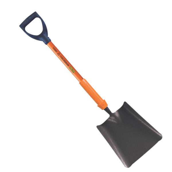 Insulated No. 2 Square Mouth Ballast Shovel – 12.5″ × 10″ (320 × 255mm)