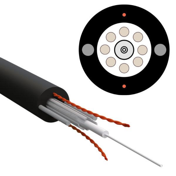 Telenco OH/UG Drop Cable 1F SM G.657A2 (Dia) 5mm - LX050HDPE - Multiple Lengths