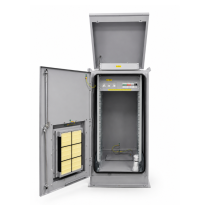 Rainford CommSafe® Single Bay Cabinet - Grey - 20U x 600D