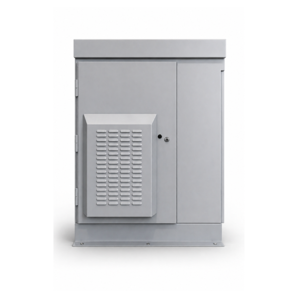 Rainford CommSafe® Single Bay LH End Pod Cabinet- Grey - 20U x 600D