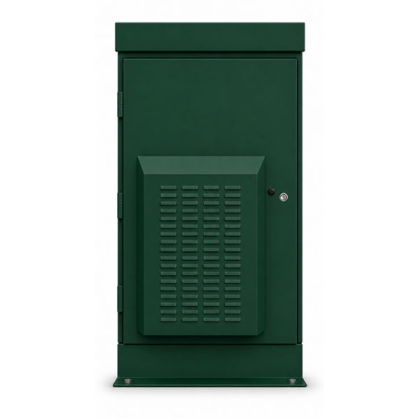 Rainford CommSafe® Single Bay Cabinet - Green - 20U x 800D