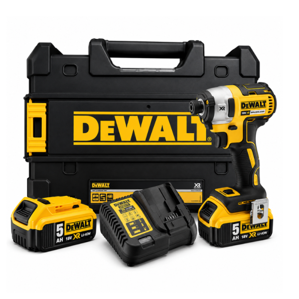 DeWalt XR Brushless Impact Driver – 18V – 2 x 5Ah Batteries – DCF887P2-GB