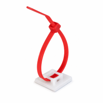 Self Adhesive Cable Tie Mount - White – Pack of 100