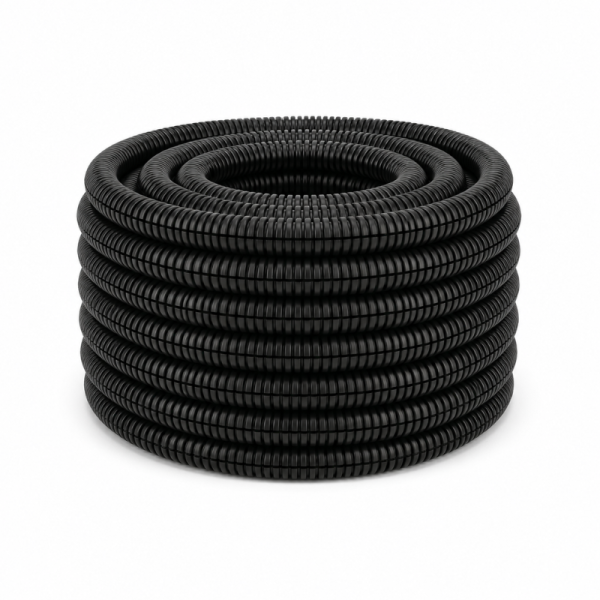 Flexible Split Conduit – Plastic – Black – 20mm x 50m