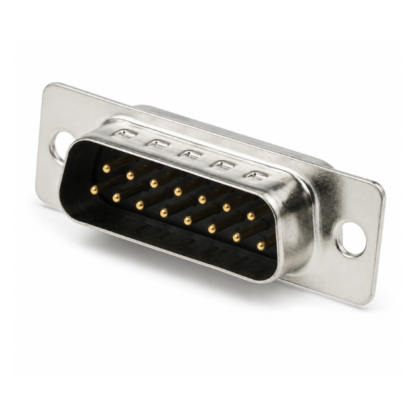 D-Type Connector – Male – Solder Bucket – Black – 25 Way