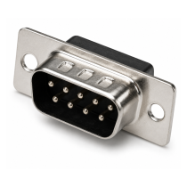 D-Type Connector – Male – Solder Bucket – Black – 9 Way