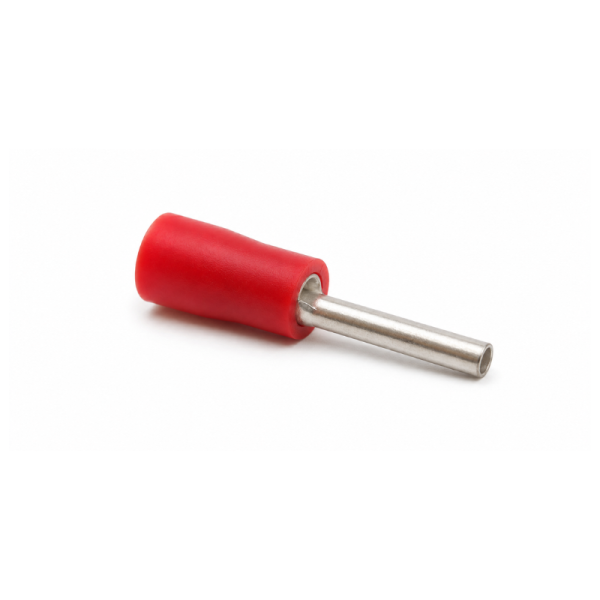 Pin Terminal – Red – 12mm Pin – Entry 0.5-1.5mm – Pack of 100